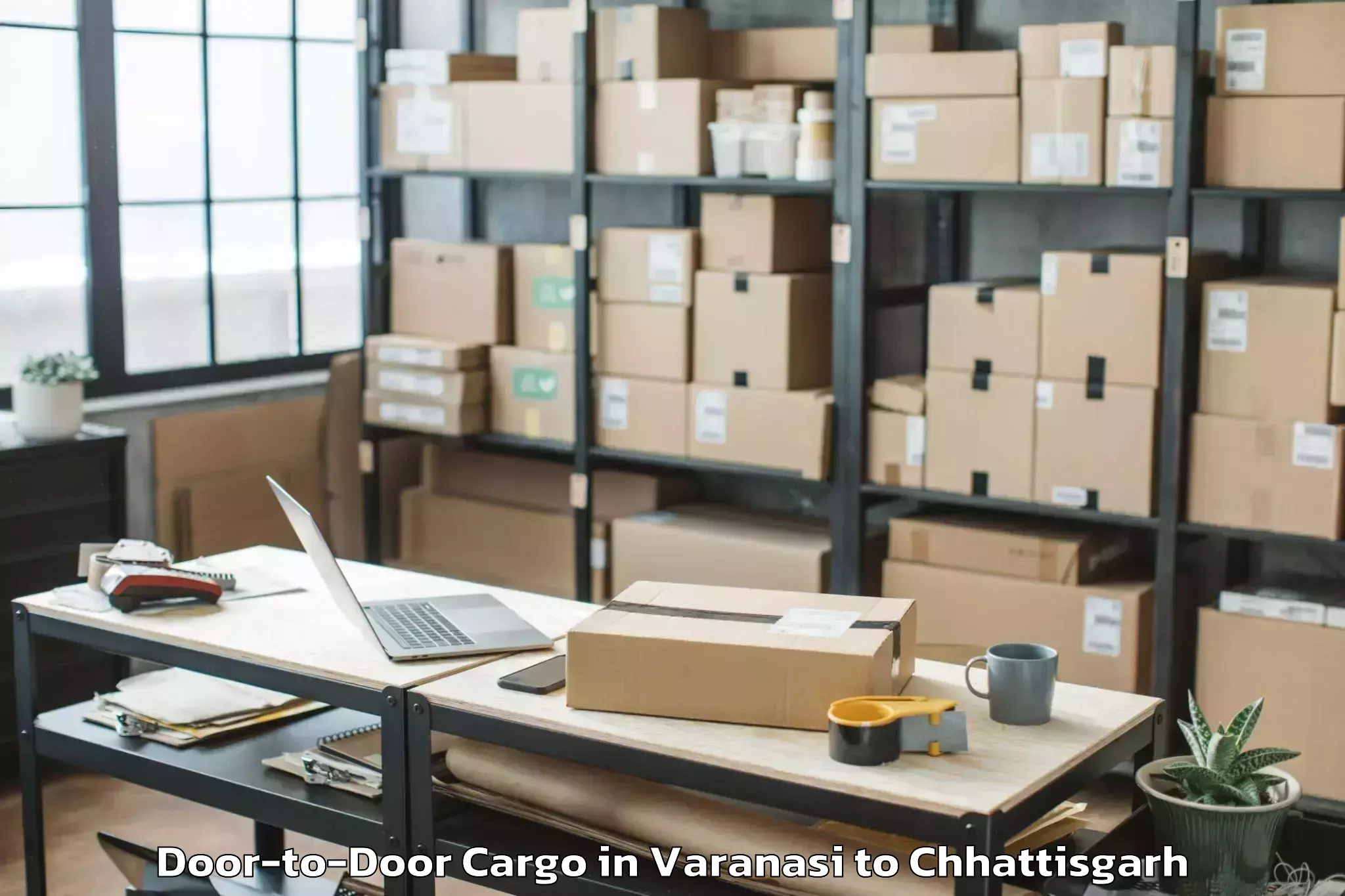 Reliable Varanasi to Chirmiri Door To Door Cargo